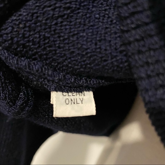 St. John Navy sweater with back leather patchwork - Picture 5 of 8